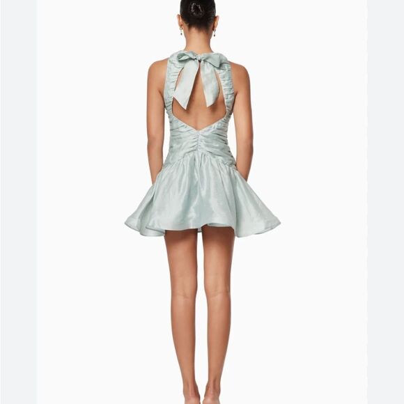 Elliatt Shine Open Back Ruched Mini Cocktail Dress ruched M NWT M $225 - Picture 7 of 8